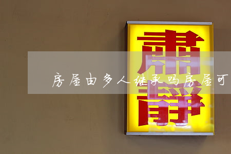 房屋由多人继承吗(房屋可以继承吗)