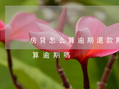 房貸怎么算逾期還款期限(我的房貸逾期幾天 算逾期嗎)