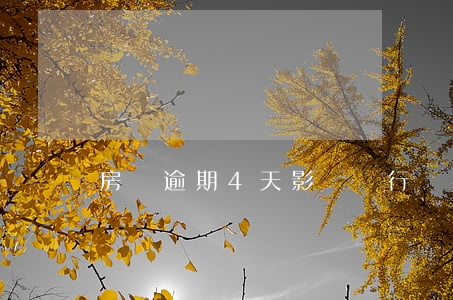 房貸逾期4天影響(銀行貸款逾期4天影響大嗎)
