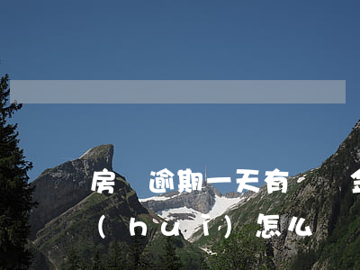 房貸逾期一天有滯納金嗎(拖欠房款滯納金會(huì)怎么樣)