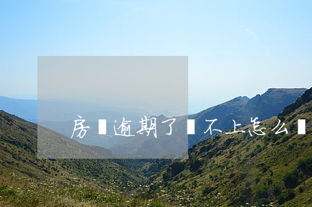 房貸逾期了還不上怎么辦