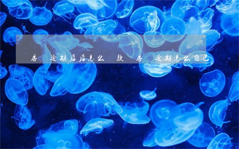 房貸逾期后后怎么還款嗎(房貸逾期怎么自己還)