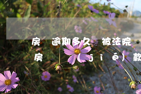房貸逾期多久會被法院凍結(jié)資金(房貸凍結(jié)款多長時間解凍)