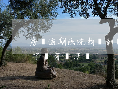 房貸逾期法院拍賣剩錢 房貸逾期被法院拍賣了,還有錢退嗎