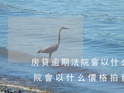 房貸逾期法院會以什么價格拍賣(房貸逾期法院會以什么價格拍賣)