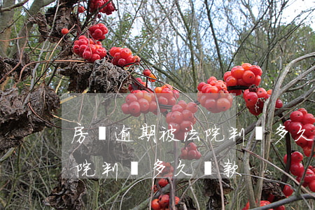 房貸逾期被法院判決多久還款(房貸逾期被法院判決多久還款)