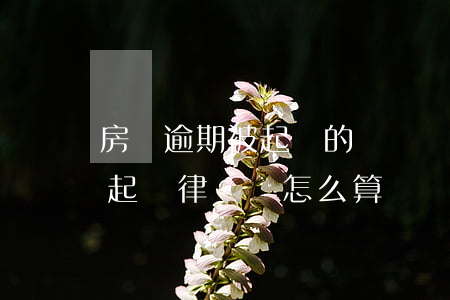 房貸逾期被起訴的訴訟費怎么算(房貸逾期被起訴律師費怎么算)