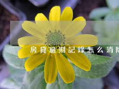 房貸逾期記錄怎么消除啊(貸款逾期怎么處理)
