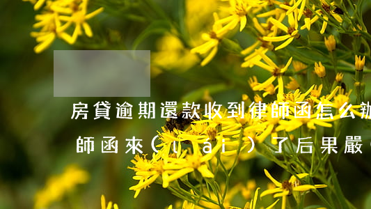 房貸逾期還款收到律師函怎么辦(房貸逾期律師函來(lái)了后果嚴(yán)重嗎)