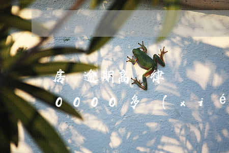 房貸逾期高額律師費問題(房貸逾期律師費30000多,協(xié)商后能減多少)
