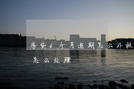 房贷6个月逾期怎么补救(房贷逾期几个月该怎么处理)
