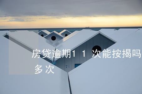 房贷逾期11次能按揭吗(房贷逾期还款10多次)