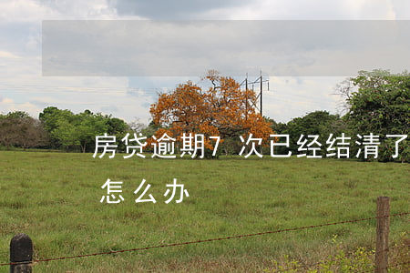 房贷逾期7次已经结清了(房贷连续逾期八次怎么办)