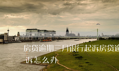 房贷逾期三月银行起诉(房贷逾期3月银行起诉怎么办)