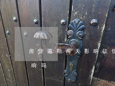房贷逾期两天影响征信吗(房贷逾期2天有影响吗)