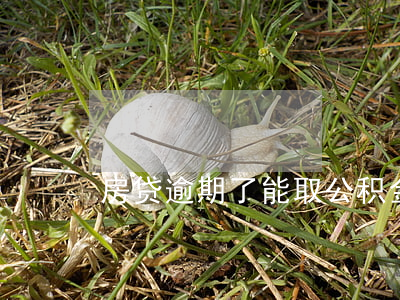 房贷逾期了能取公积金吗