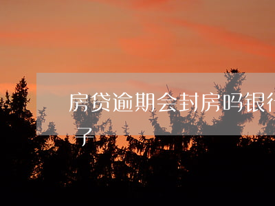 房贷逾期会封房吗(银行还款逾期多久会封房子)