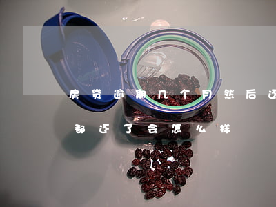 房贷逾期几个月然后还了(房贷月月逾期了但都还了会怎么样)