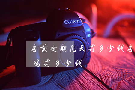 房贷逾期几天罚多少钱(房贷晚一天还算逾期吗,罚多少钱)