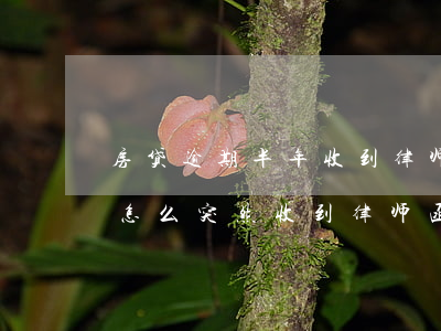 房贷逾期半年收到律师函(你我贷逾期两年了怎么突然收到律师函)