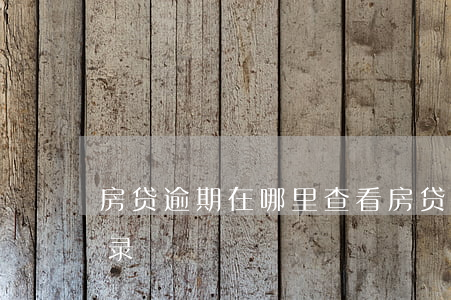房贷逾期在哪里查看 房贷逾期在哪里查看记录