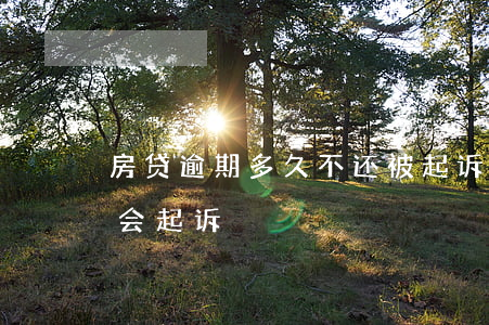 房贷逾期多久不还被起诉(房贷逾期多久银行会起诉)