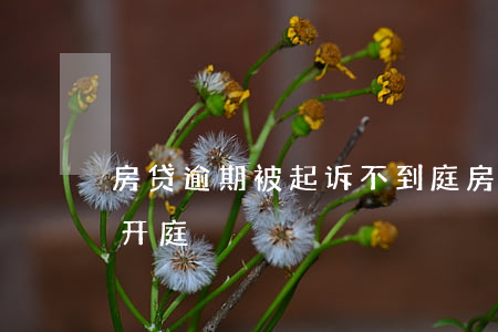 房贷逾期被起诉不到庭 房贷逾期被起诉不去开庭
