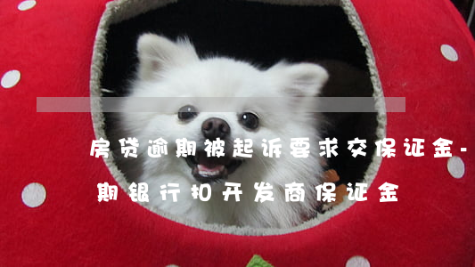 房贷逾期被起诉要求交保证金-新房贷款逾期银行扣开发商保证金