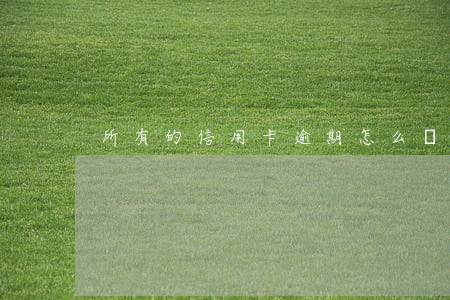 所有的信用卡逾期怎么辦（信用卡怎樣卡逾期）