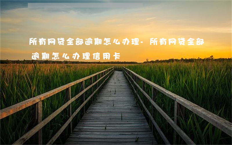 所有网贷全部逾期怎么办理-所有网贷全部逾期怎么办理信用卡