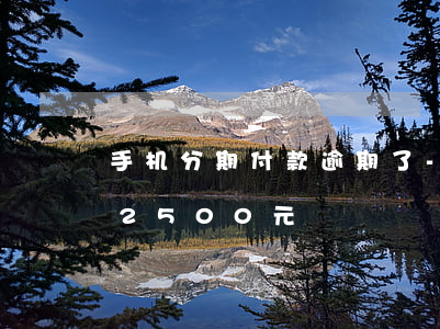 手机分期付款逾期了-手机分期付款逾期了2500元