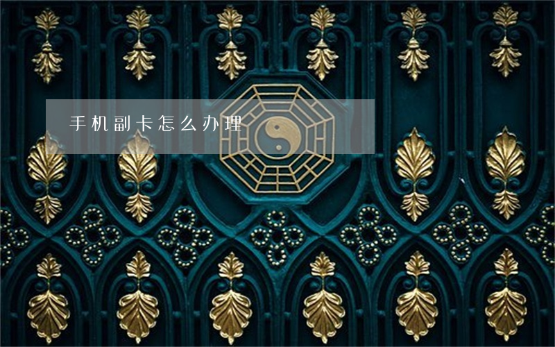 手机副卡怎么办理
