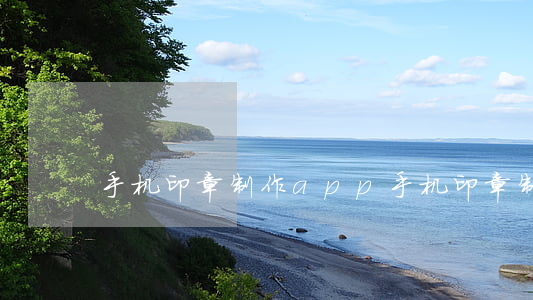 手机印章制作app(手机印章制作免费软件)
