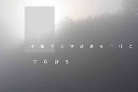 手机平台贷款逾期了(什么平台逾期很严重也可以贷款)