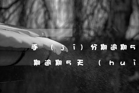 手機(jī)分期逾期5天(手機(jī)分期逾期5天會(huì)怎么樣)