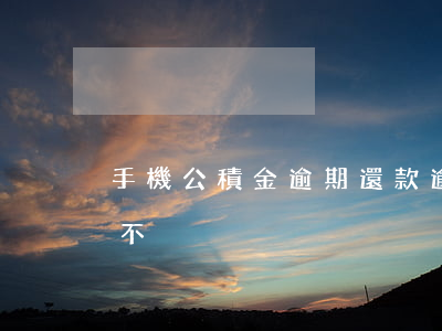 手機公積金逾期還款(逾期了公積金還能貸款不)