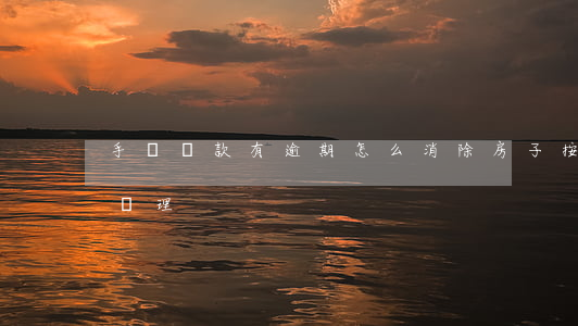 手機貸款有逾期怎么消除(房子按揭逾期怎么處理)