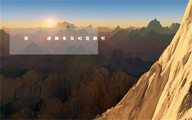 手機貸逾期多久扣芝麻分