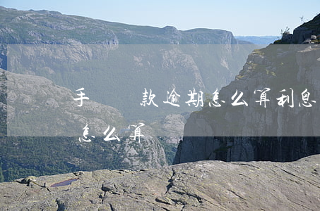 手機還款逾期怎么算利息(手機分期逾期利息怎么算)