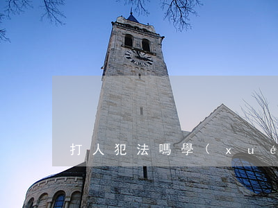 打人犯法嗎(學(xué)生打人犯法嗎)