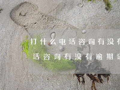 打什么电话咨询有没有逾期记录-打什么电话咨询有没有逾期记录呢