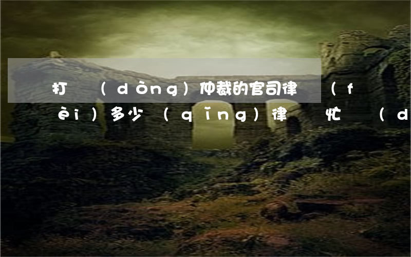 打勞動(dòng)仲裁的官司律師費(fèi)多少(請(qǐng)律師幫忙勞動(dòng)仲裁需要多少錢(qián))