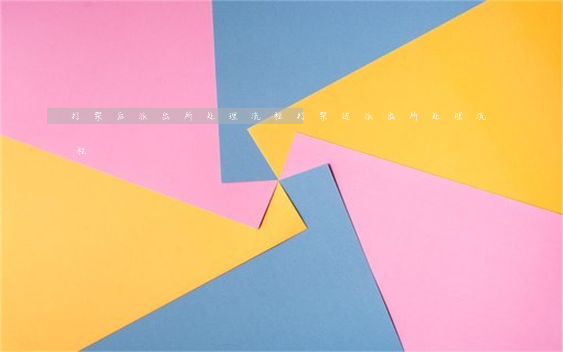 打架后派出所处理流程(打架进派出所处理流程)