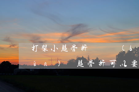 打架小腿骨折賠償標(biāo)準(zhǔn)(雙腿骨折可以要求賠償多少)