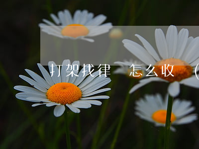 打架找律師怎么收費(fèi)(打架拘留律師)
