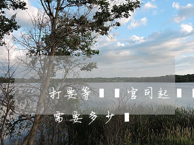 打要等樓費官司起訴費是多少(打官司起訴費需要多少錢)