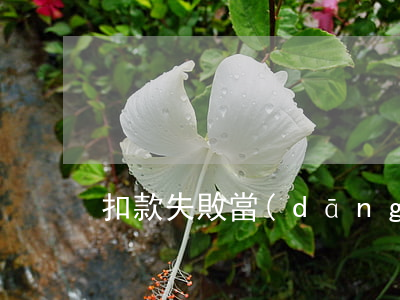 扣款失敗當(dāng)天還款逾期嗎