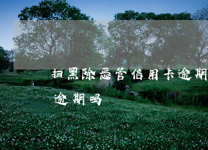 扫黑除恶管信用卡逾期吗(扫黑除恶管信用卡逾期吗)