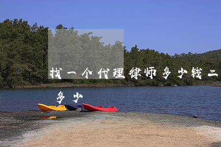 找一个代理律师多少钱(二十万律师代理费要多少)