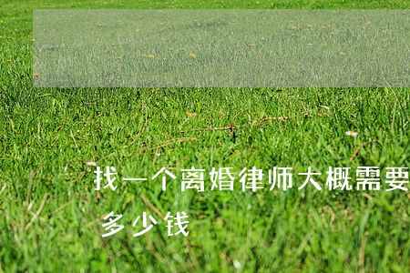 找一个离婚律师大概需要多少钱(离婚找律师多少钱?)